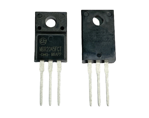 20A 45V منبع برق سوئیچ فرکانس بالا دیود های موانع Schottky برای کنترلرهای DC / DC MBR2045FCT