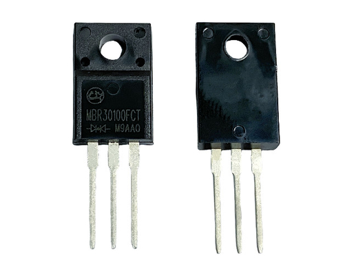 دیود های موانع 30A 100V Schottky سرعت سریع سوئیچ و زمان بازگشت کم MBR30100FCT